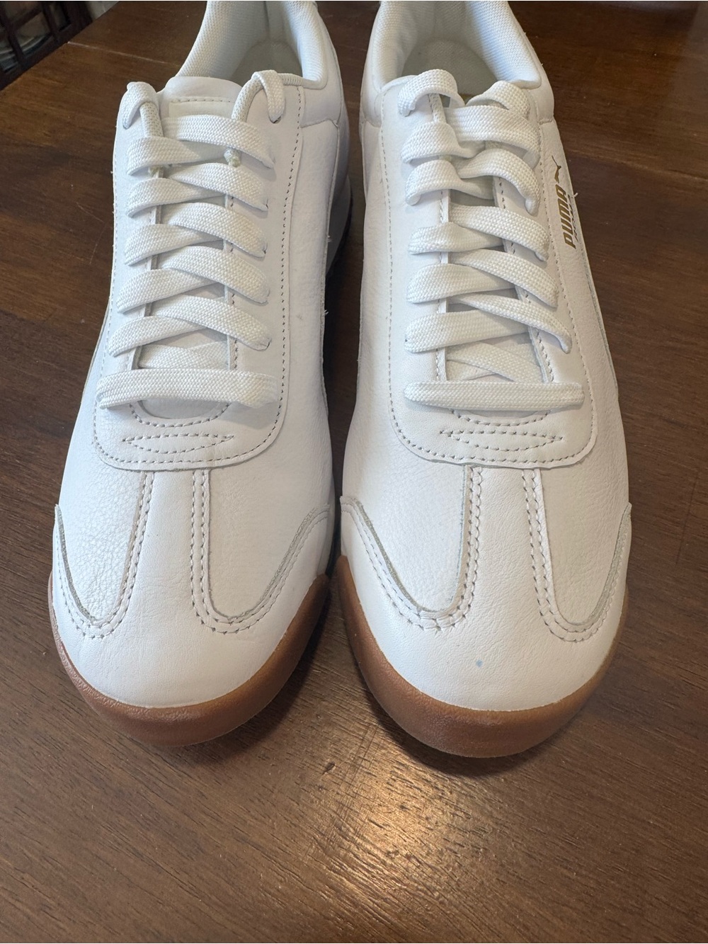 Puma Roma Classic Gum 366408-01 Sneakers White Team Gold Gum NWB Men’s Size 13 - Picture 3 of 7